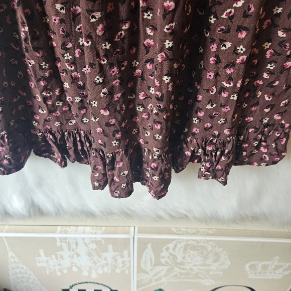 Garage Classic 90's Floral Babydoll Mini Dress/Tunic - Picture 6 of 7